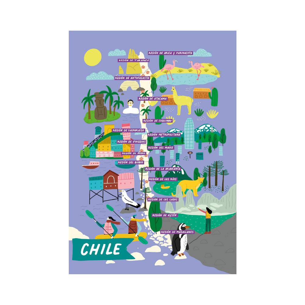 Mini Puzzle Regiones de Chile 150 Piezas