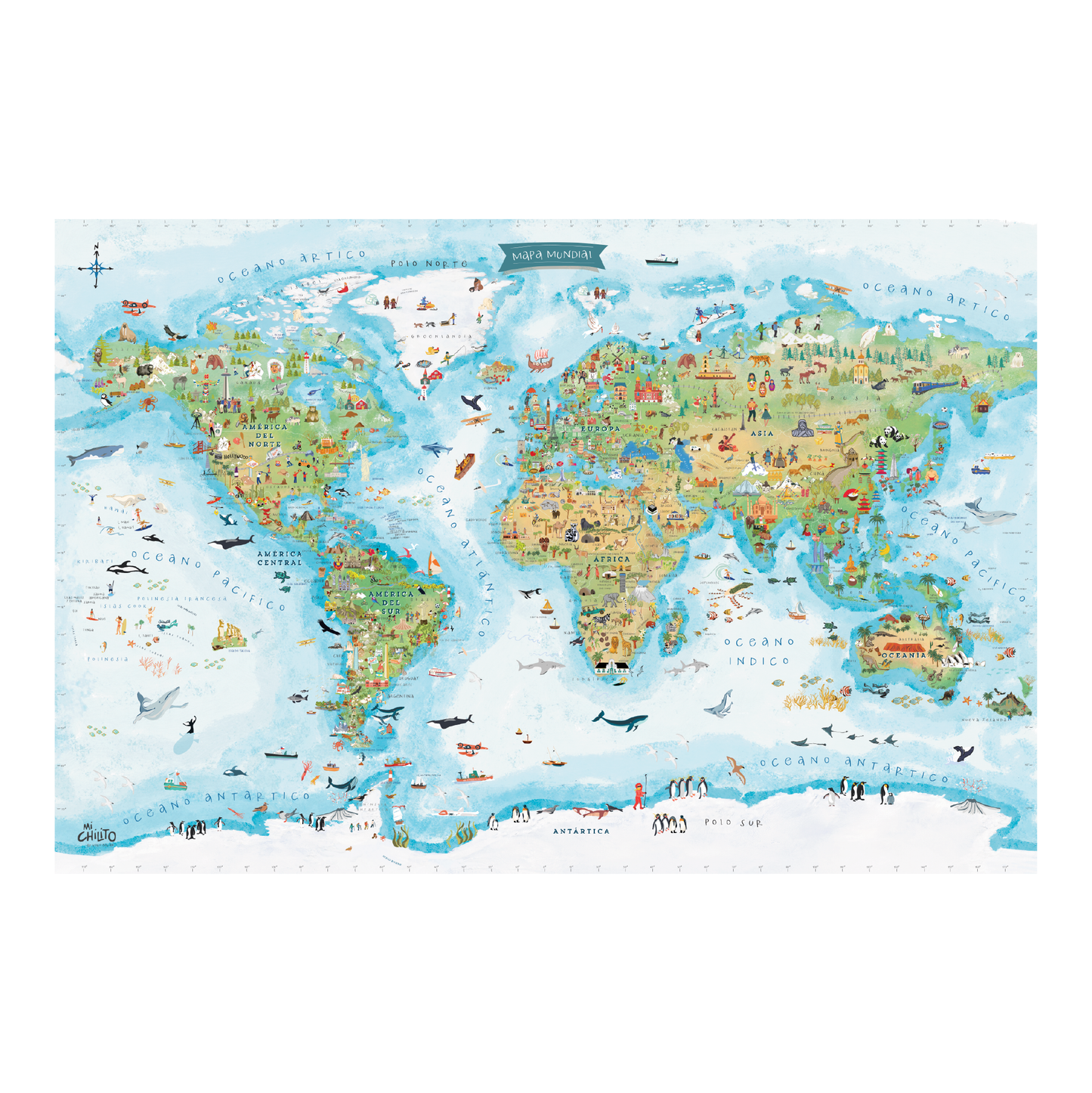 Puzzle Mapa Mundi 1000 Piezas