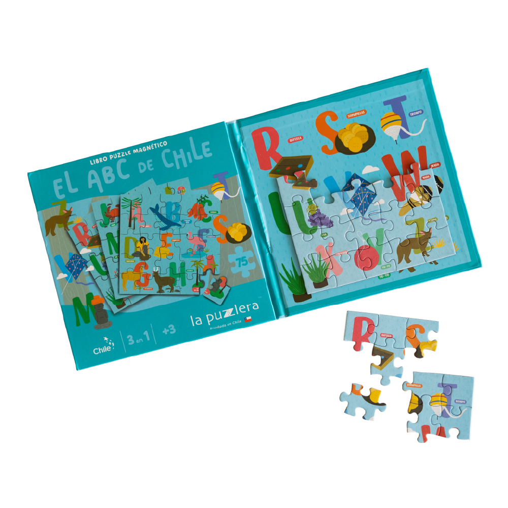Puzzle Magnetico ABC de Chile 75 Piezas