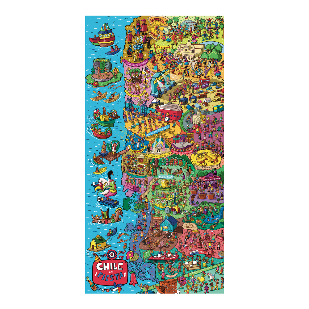 Puzzle Chile es Fiesta 1000 Piezas