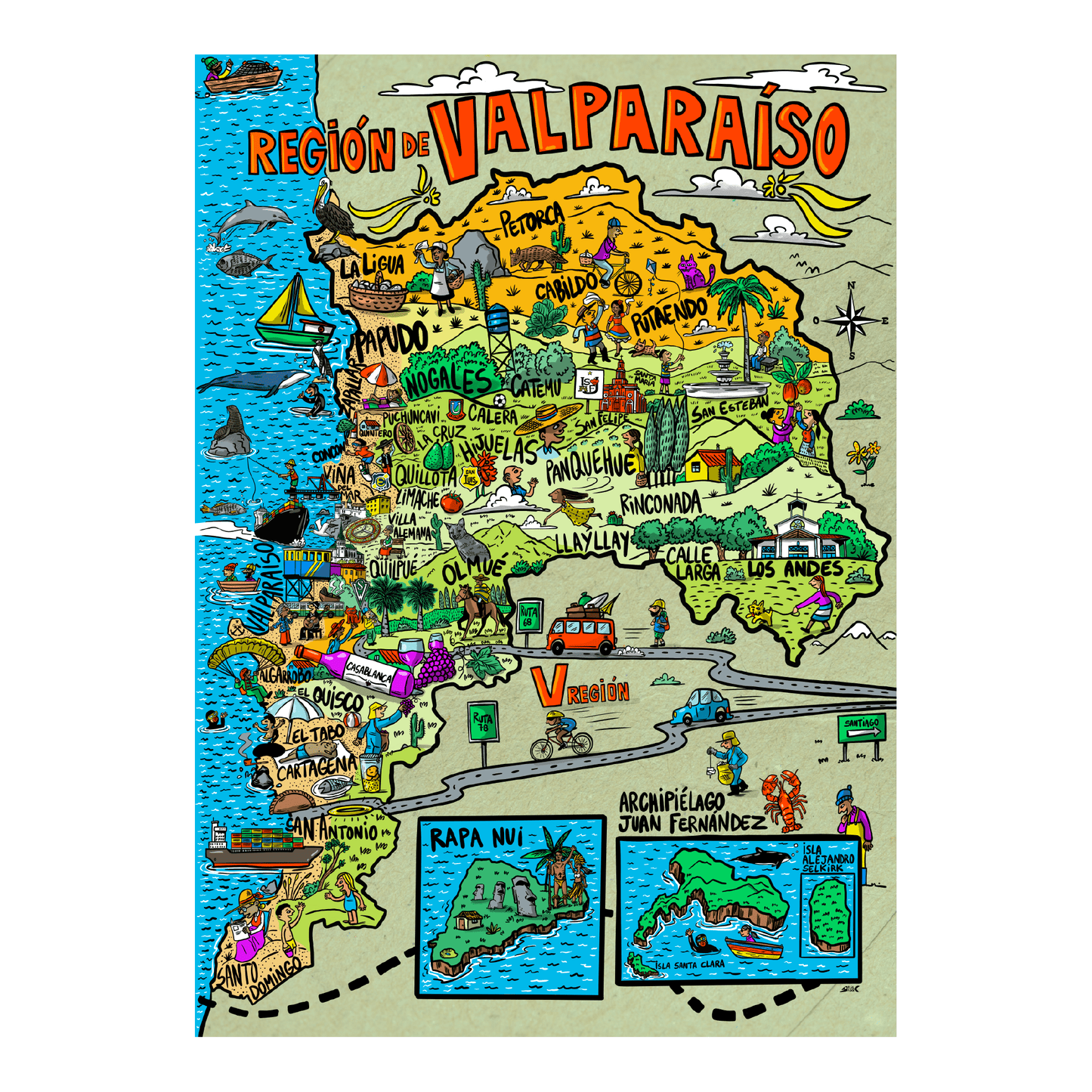 Puzzle Región de Valparaíso 1000 Piezas