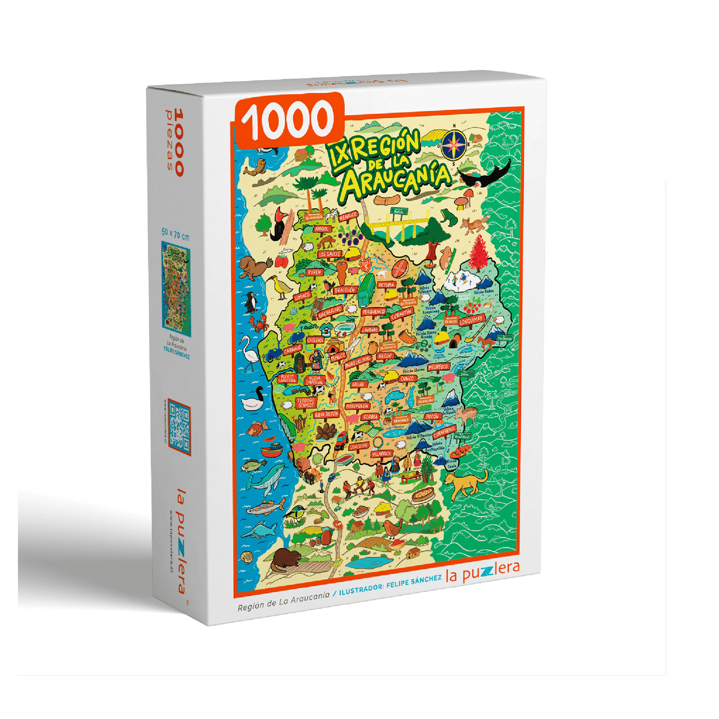 Puzzle Región de La Araucanía 1000 Piezas