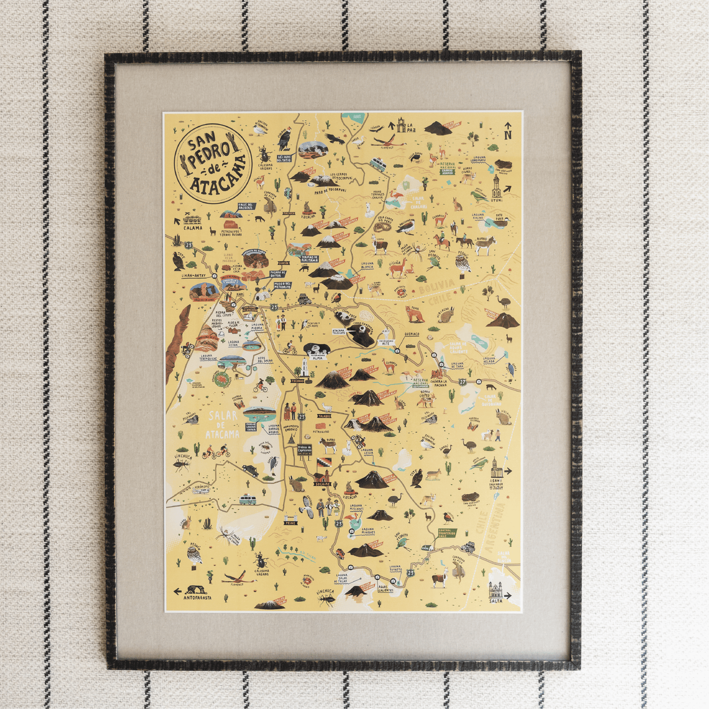Cuadro Mapa San Pedro de Atacama | 67x86 cm