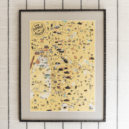 Cuadro Mapa San Pedro de Atacama | 67x86 cm