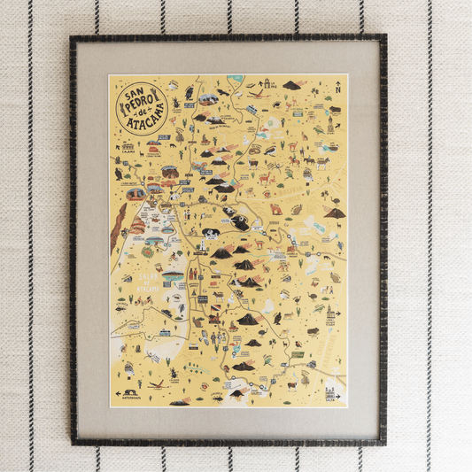 Cuadro Mapa San Pedro de Atacama | 67x86 cm