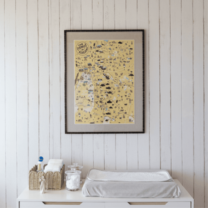 Cuadro Mapa San Pedro de Atacama | 67x86 cm