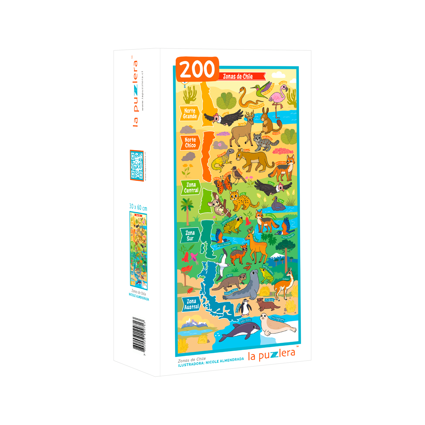 Puzzle Zonas de Chile 200 Piezas