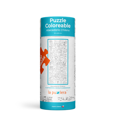 Puzzle Coloreable Abecedario Chileno 200 Piezas