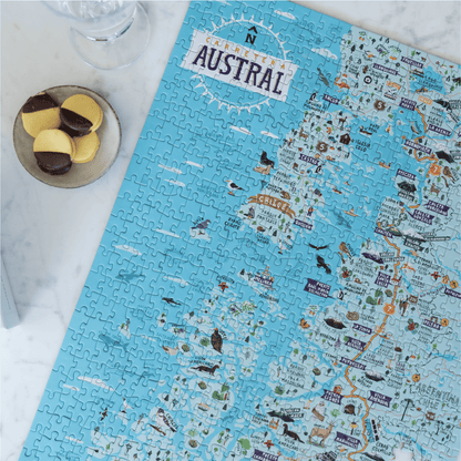 Puzzle Mapa Carretera Austral Ilustrada 1000 Piezas
