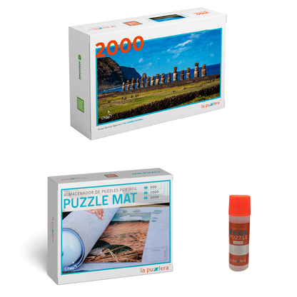 Pack Puzzle Parques Nacionales 2000 + Puzzle Mat + Pega Puzzle