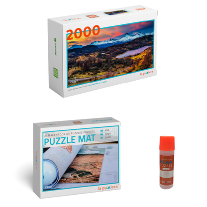 Pack Puzzle Parques Nacionales 2000 + Puzzle Mat + Pega Puzzle