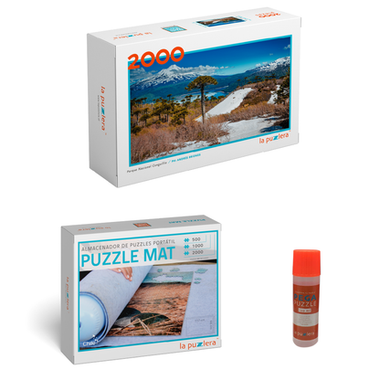 Pack Puzzle Parques Nacionales 2000 + Puzzle Mat + Pega Puzzle