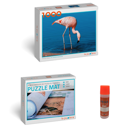 Pack Puzzle Fauna de Chile 1000 + Puzzle Mat + Pega Puzzle