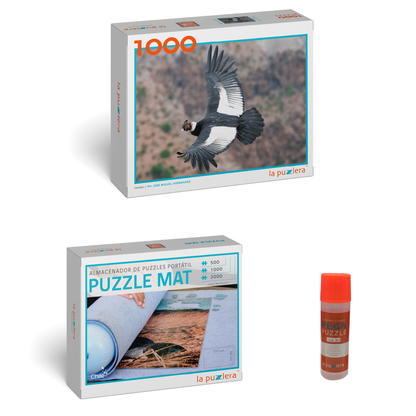 Pack Puzzle Fauna de Chile 1000 + Puzzle Mat + Pega Puzzle