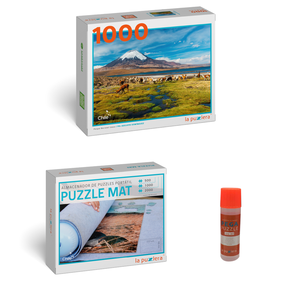 Pack Puzzle Parques Nacionales 1000 + Puzzle Mat + Pega Puzzle