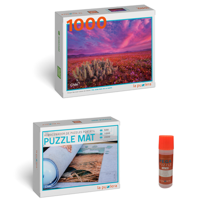 Pack Puzzle Parques Nacionales 1000 + Puzzle Mat + Pega Puzzle