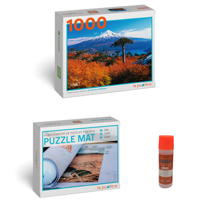 Pack Puzzle Parques Nacionales 1000 + Puzzle Mat + Pega Puzzle