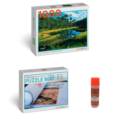 Pack Puzzle Parques Nacionales 1000 + Puzzle Mat + Pega Puzzle