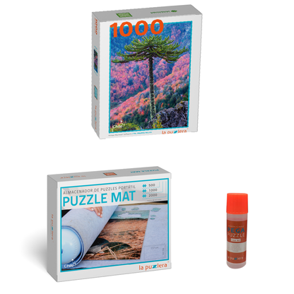 Pack Puzzle Parques Nacionales 1000 + Puzzle Mat + Pega Puzzle