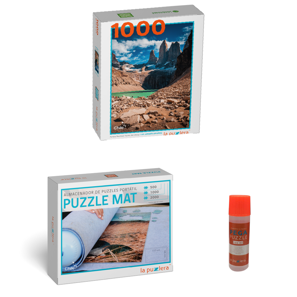 Pack Puzzle Parques Nacionales 1000 + Puzzle Mat + Pega Puzzle