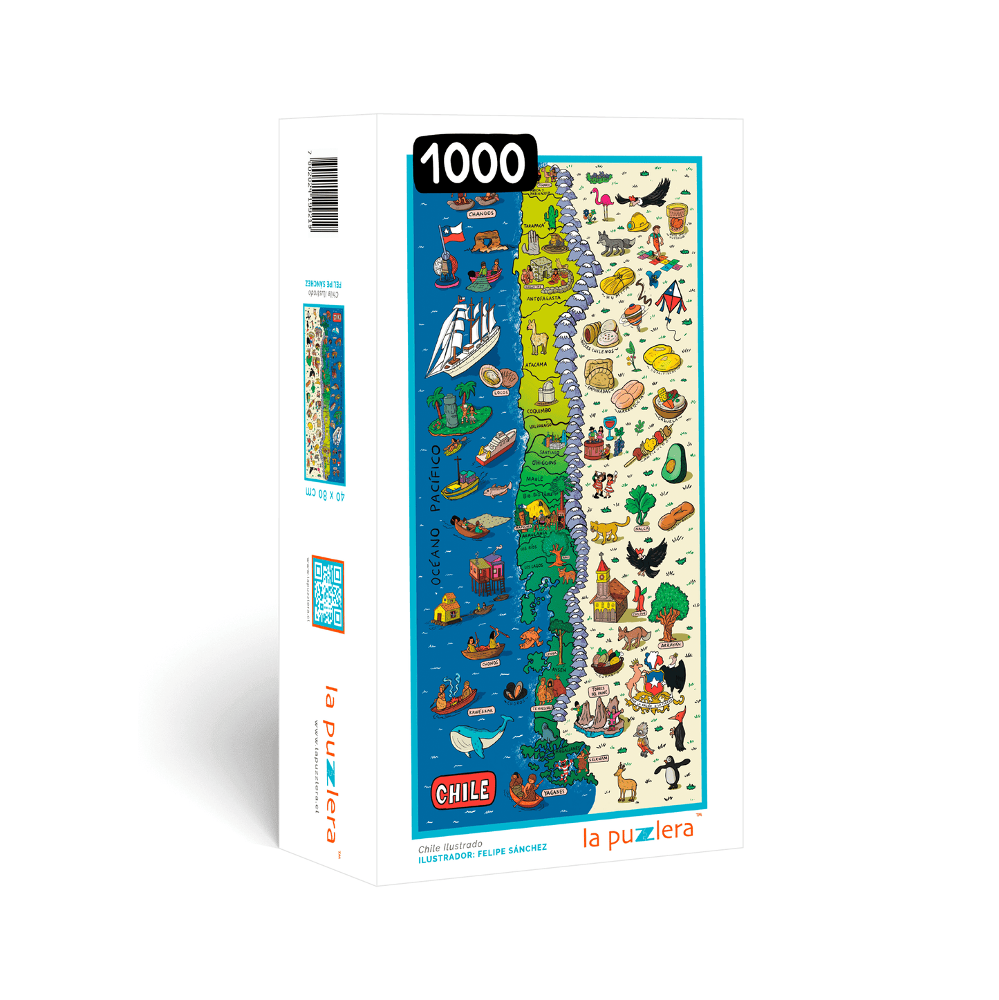 Puzzle Chile Ilustrado 1000 Piezas