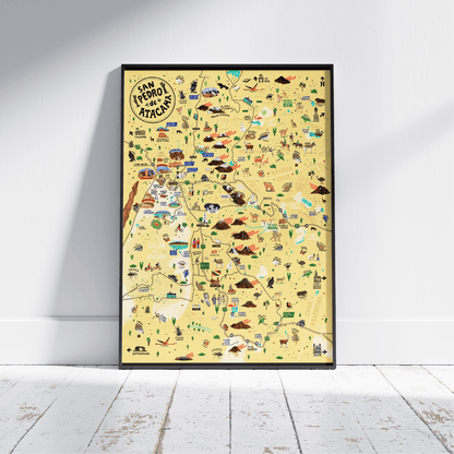 Póster/ Mapa Ilustrado San Pedro de Atacama 50x70