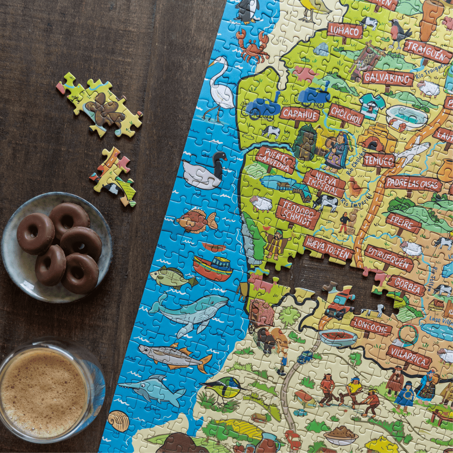 Puzzle Región de La Araucanía 1000 Piezas