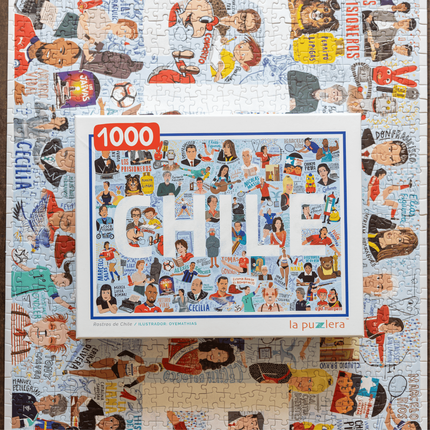 Puzzle Rostros de Chile 1000 Piezas