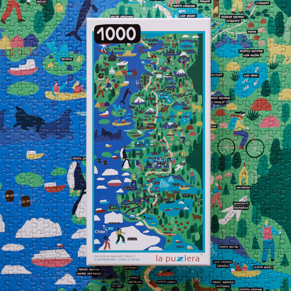 Puzzle Mapa Carretera Austral 1000 Piezas