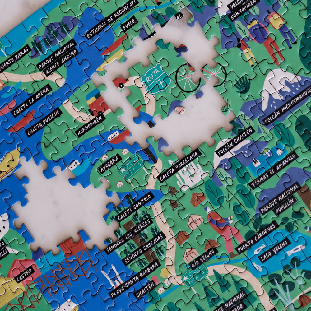 Puzzle Mapa Carretera Austral 1000 Piezas