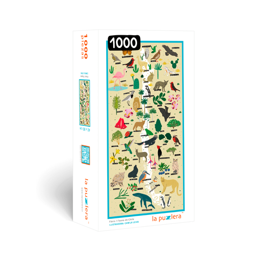 Puzzle Mapa Flora y Fauna de Chile 1000 Piezas