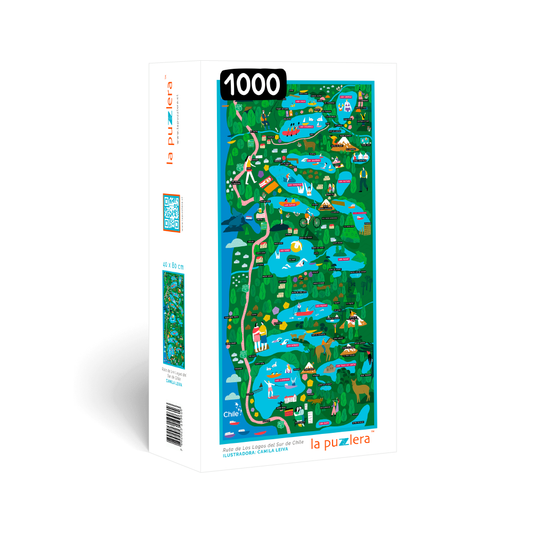 Puzzle Mapa Ruta de los Lagos 1000 Piezas