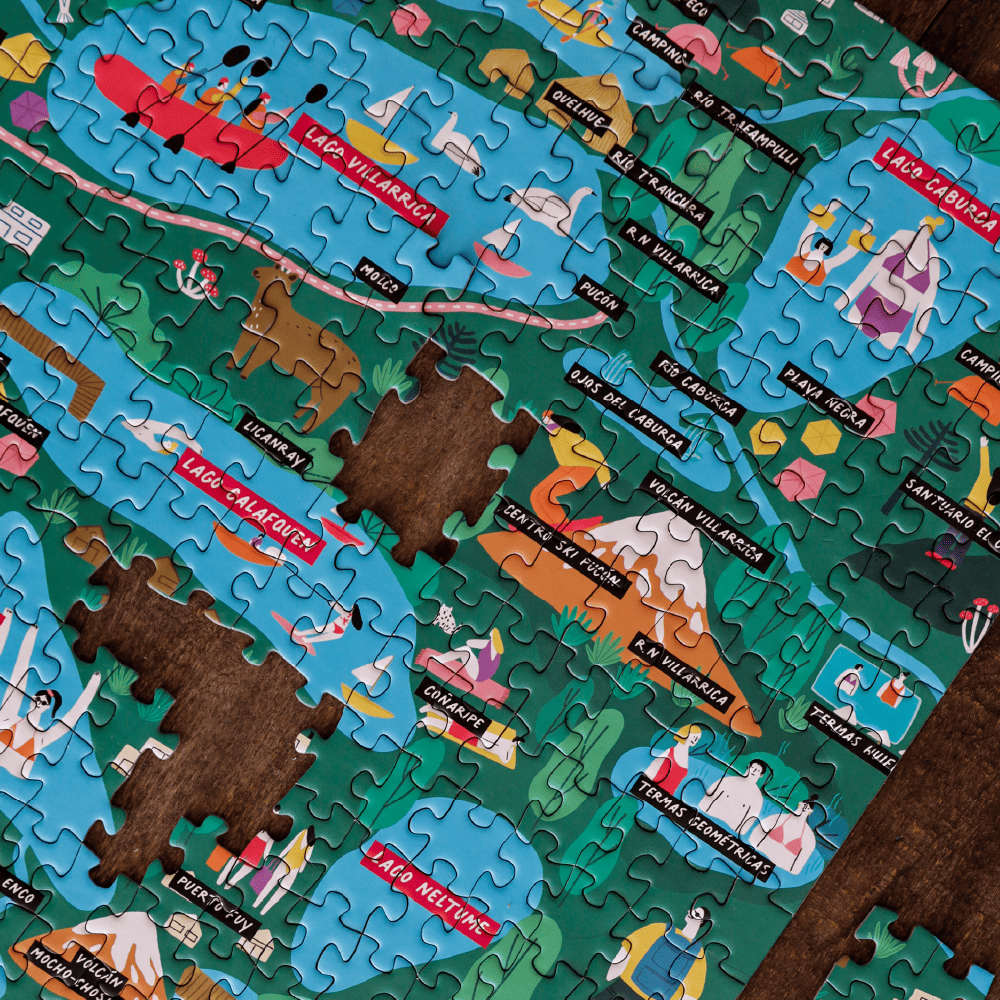 Puzzle Mapa Ruta de los Lagos 1000 Piezas