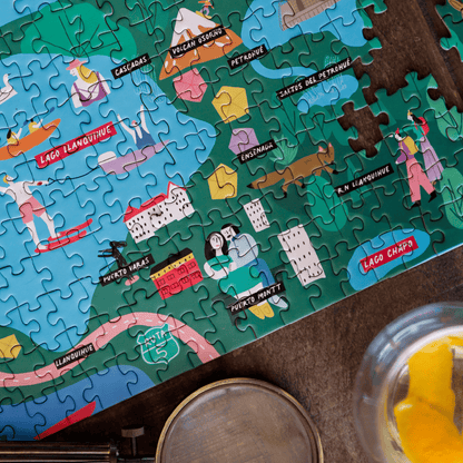 Puzzle Mapa Ruta de los Lagos 1000 Piezas