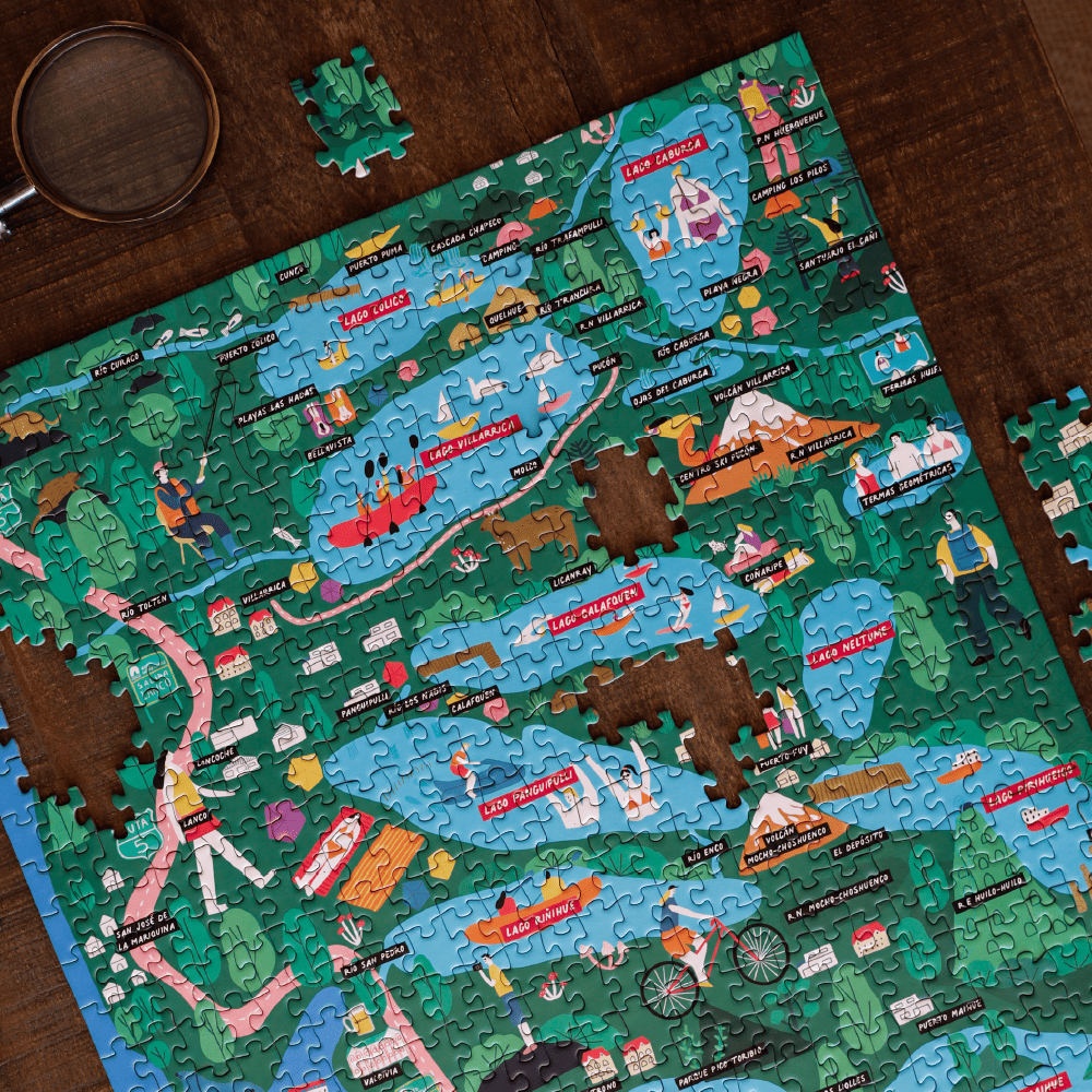 Puzzle Mapa Ruta de los Lagos 1000 Piezas