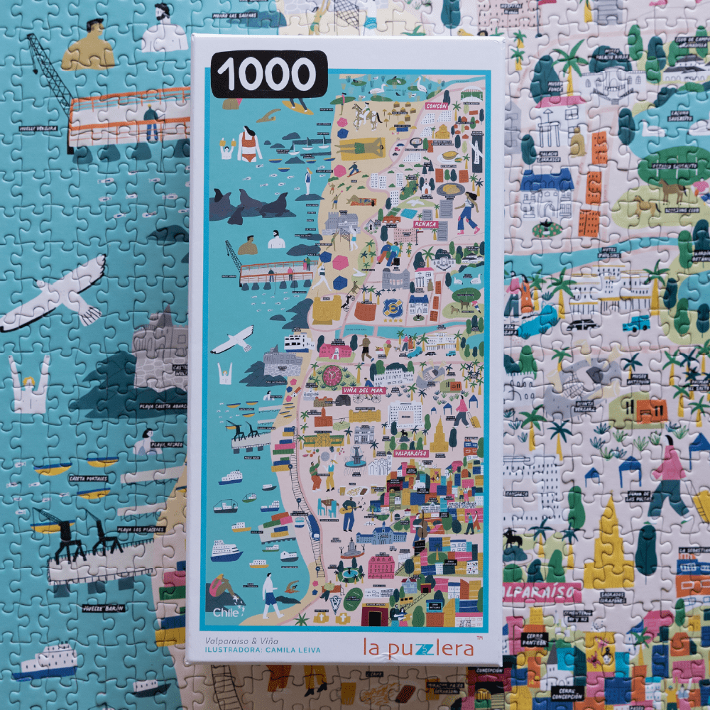 Puzzle Mapa Valparaíso/ Viña 1000 Piezas